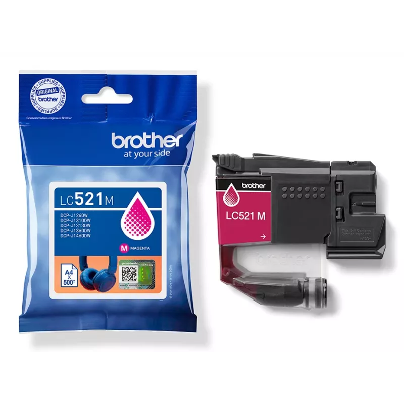 Tinteiro original Brother LC521M – magenta