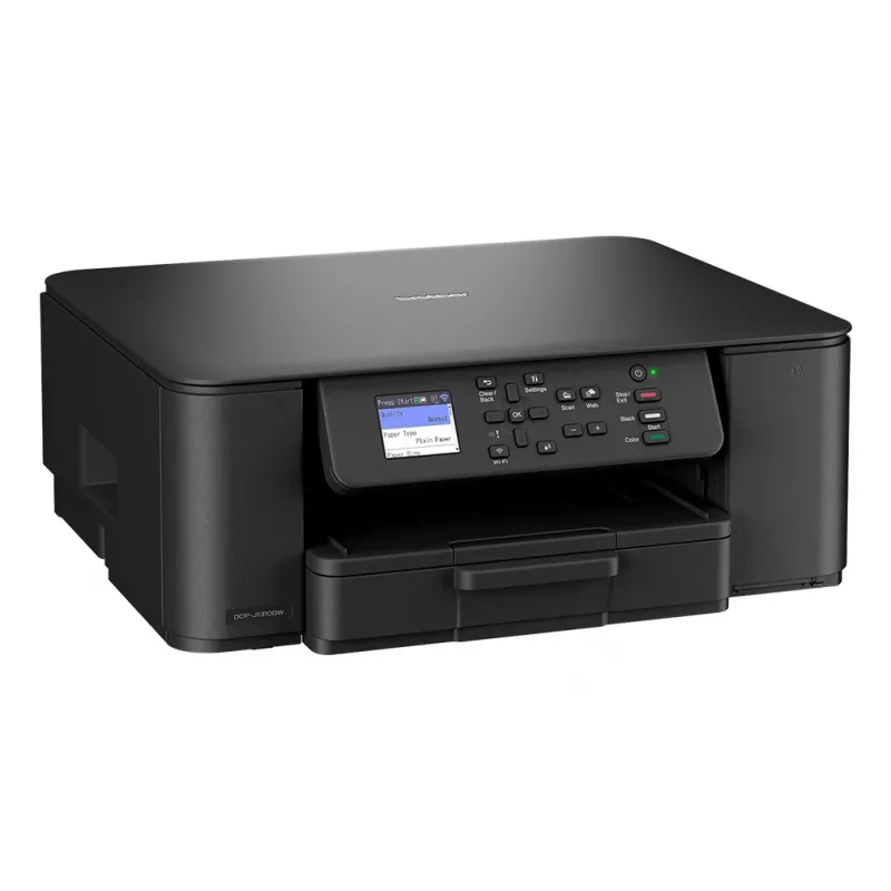 Impressora jato de tinta sem fios compacta 3-em-1 Brother DCP-J1310DW, jato de tinta, impressão a cores, 1200 x 6000 DPI, cópia a cores, A4, preto
