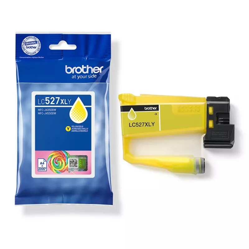 Tinteiro original Brother LC527XLY de alto rendimento – amarelo