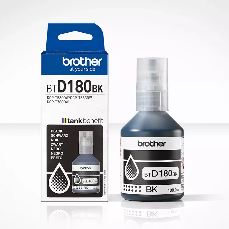 Frasco de tinta original Brother BTD180BK preto