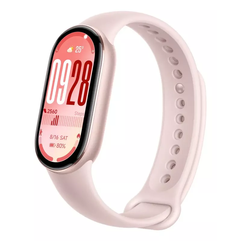 Pulseira de atividade Xiaomi Smart Band 10 — ecrã AMOLED de 1,72 polegadas, rosa, até 21 dias de autonomia