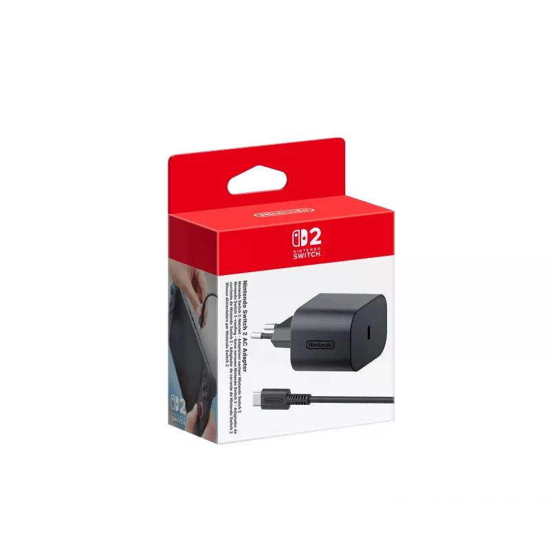 Adaptador AC Nintendo Switch 2, interior, AC, 20 V, 1,5 m, preto