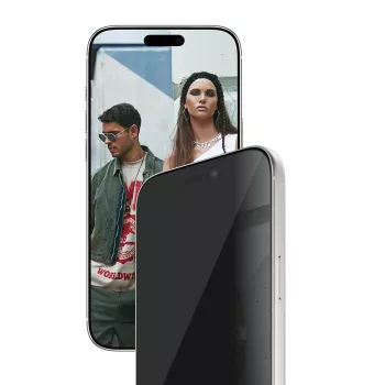 PanzerGlass SAFE. by ® 2-Way Privacy Screen Protector iPhone 17 Pro Max | Ultra-Wide Fit c. EasyAligner