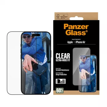 PanzerGlass ® Película de proteção de ecrã iPhone Air | Ultra-Wide Fit com EasyAligner