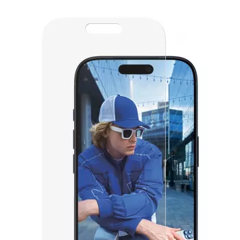 PanzerGlass iPhone 17 Pro Classic Fit EasyAligner Película de proteção de ecrã, resistente a riscos, resistente a choques