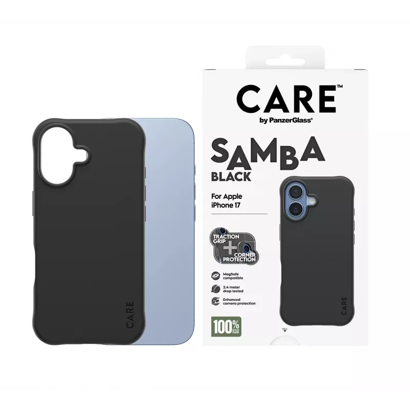 PanzerGlass CARE™ by ® Samba Case Preto c. MagSafe iPhone 17
