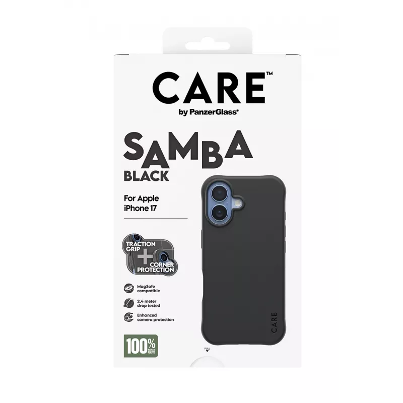 PanzerGlass CARE™ by ® Samba Case Preto c. MagSafe iPhone 17