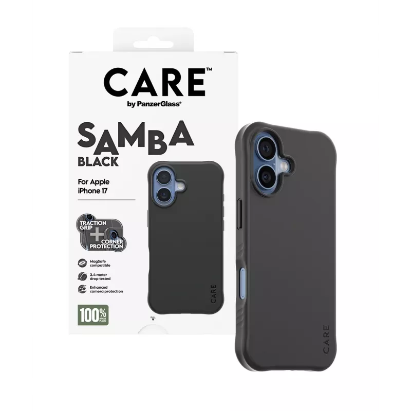 PanzerGlass CARE™ by ® Samba Case Preto c. MagSafe iPhone 17
