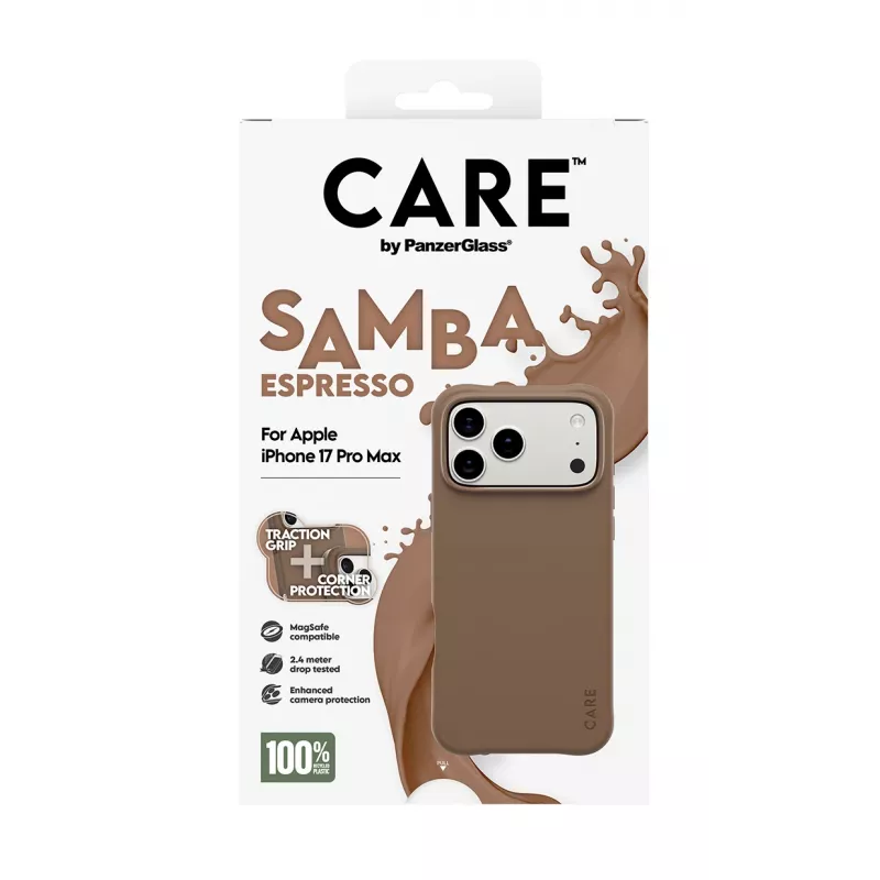 PanzerGlass CARE™ by ® Samba Case Espresso com MagSafe iPhone 17 Pro Max