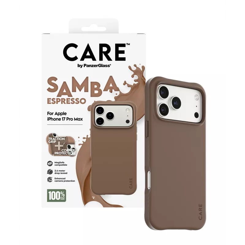 PanzerGlass CARE™ by ® Samba Case Espresso com MagSafe iPhone 17 Pro Max
