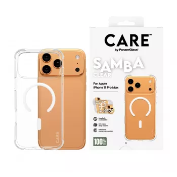 PanzerGlass CARE™ by ® Samba Case Transparente c. White MagSafe iPhone 17 Pro Max