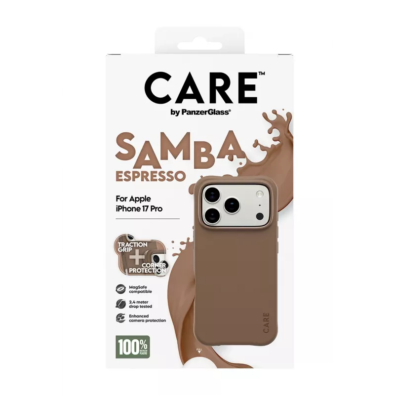 PanzerGlass CARE™ by ® Samba Case Espresso c. MagSafe iPhone 17 Pro