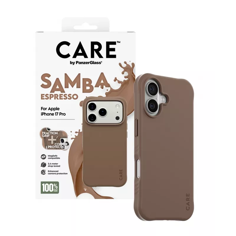 PanzerGlass CARE™ by ® Samba Case Espresso c. MagSafe iPhone 17 Pro