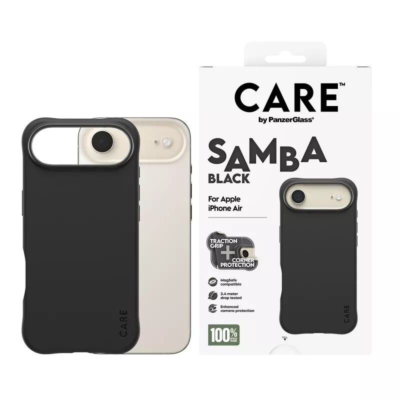 PanzerGlass CARE™ by ® Samba Case Preto c. MagSafe iPhone Air