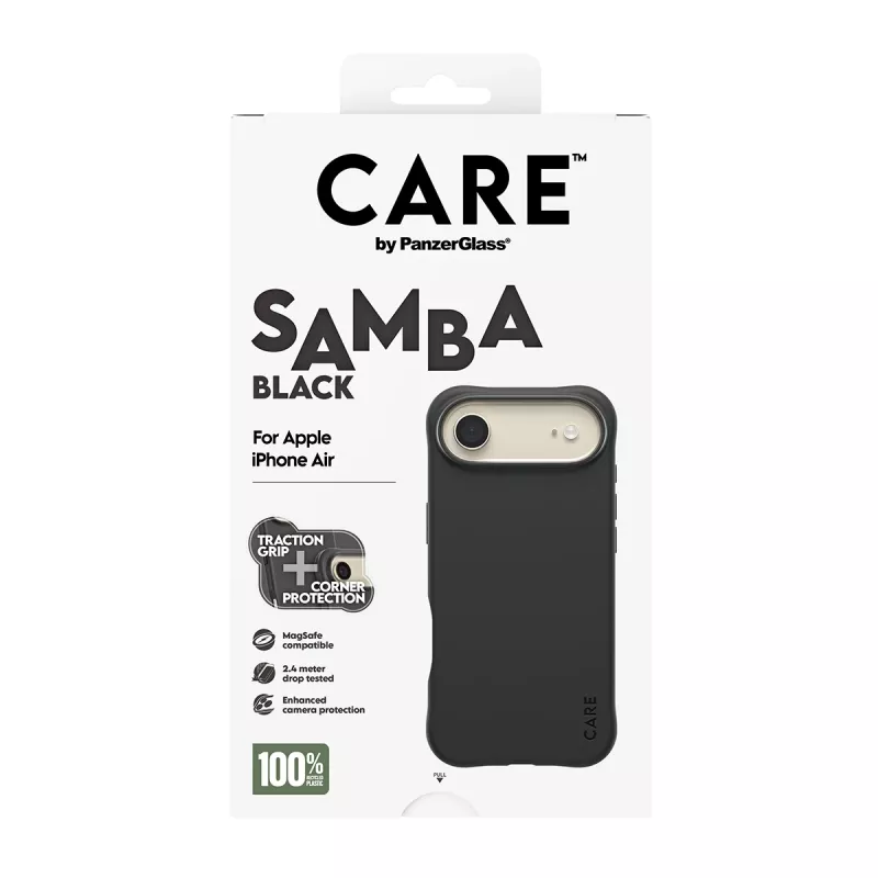 PanzerGlass CARE™ by ® Samba Case Preto c. MagSafe iPhone Air