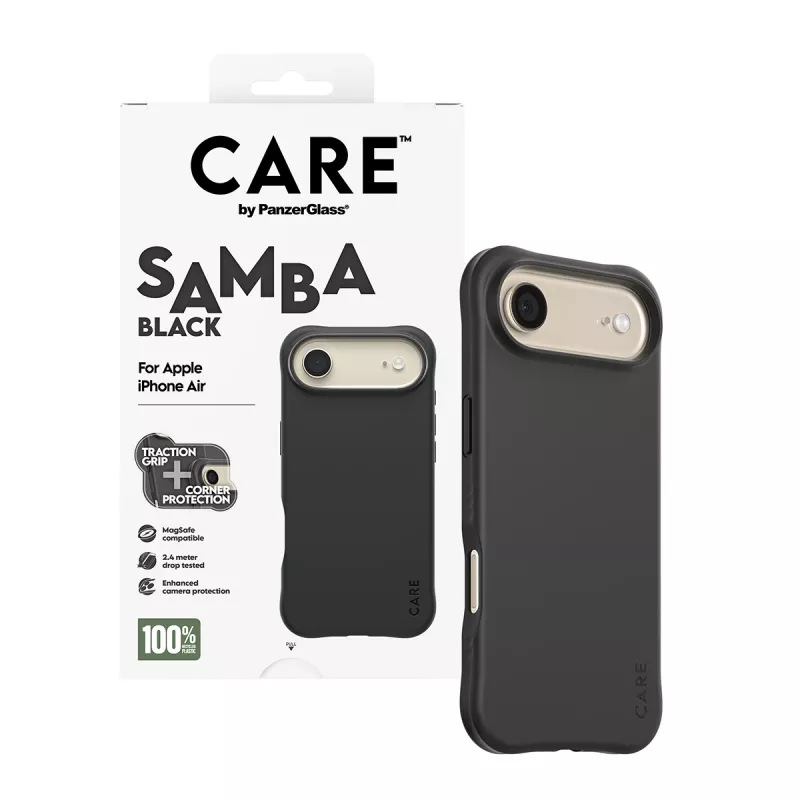 PanzerGlass CARE™ by ® Samba Case Preto c. MagSafe iPhone Air