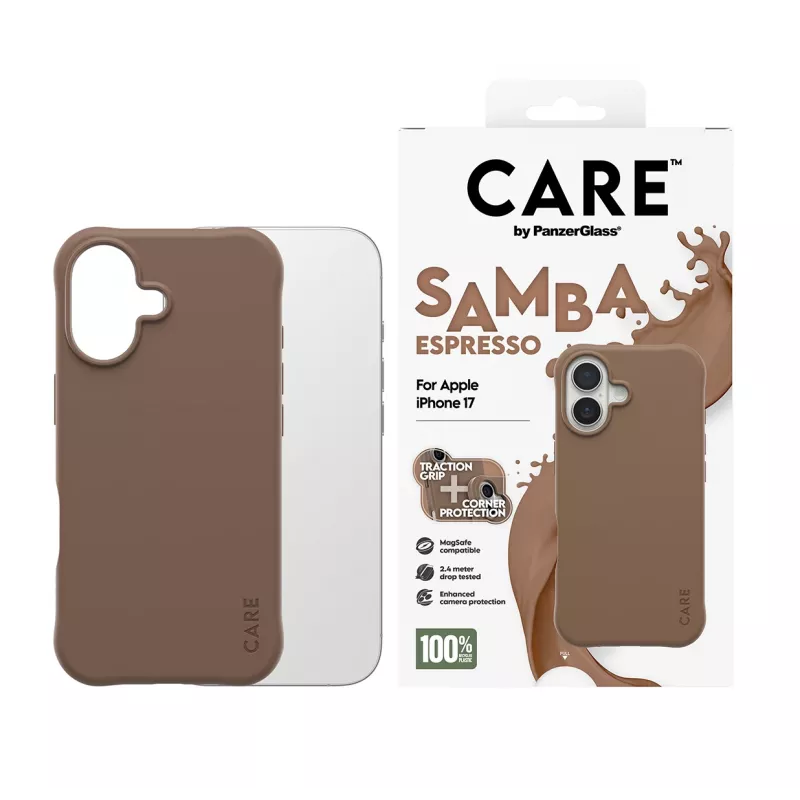PanzerGlass CARE™ by ® Samba Case Espresso c. MagSafe iPhone 17