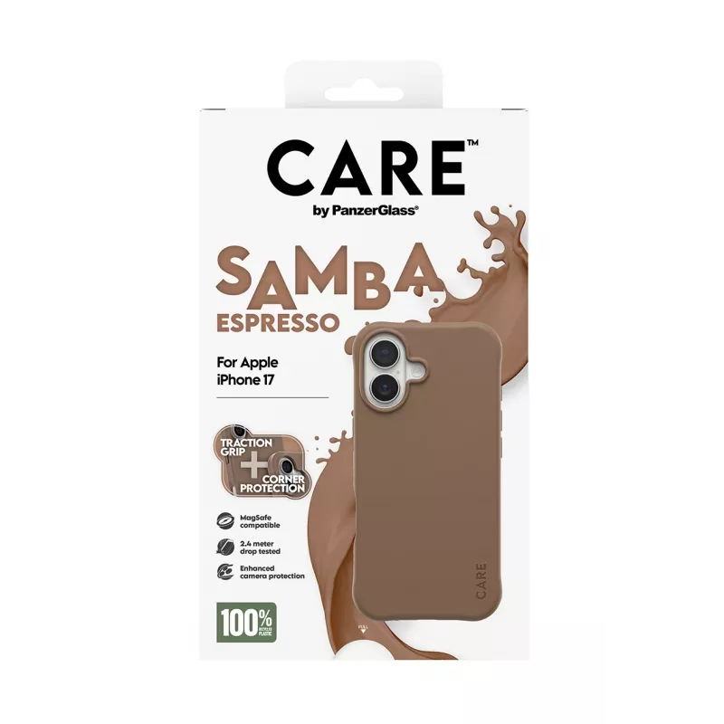 PanzerGlass CARE™ by ® Samba Case Espresso c. MagSafe iPhone 17