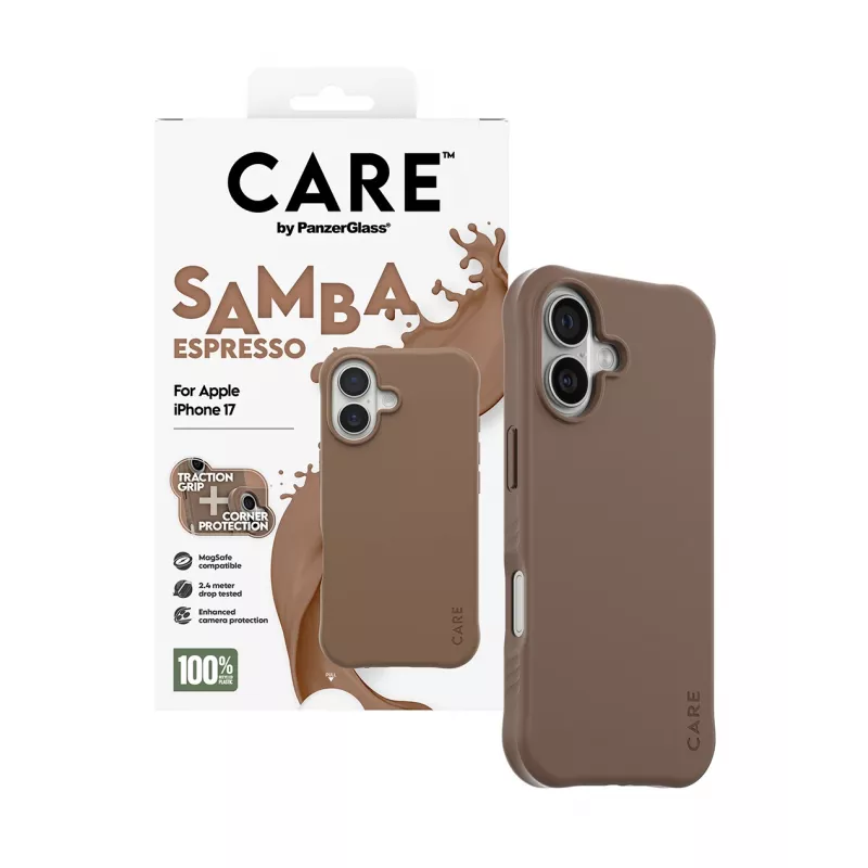 PanzerGlass CARE™ by ® Samba Case Espresso c. MagSafe iPhone 17