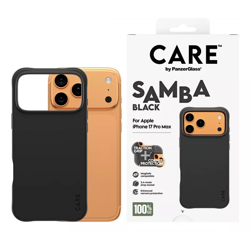 PanzerGlass CARE™ by ® Samba Case Preto c. MagSafe iPhone 17 Pro Max