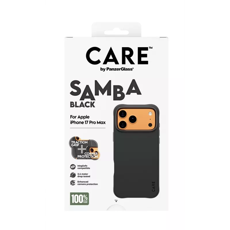 PanzerGlass CARE™ by ® Samba Case Preto c. MagSafe iPhone 17 Pro Max
