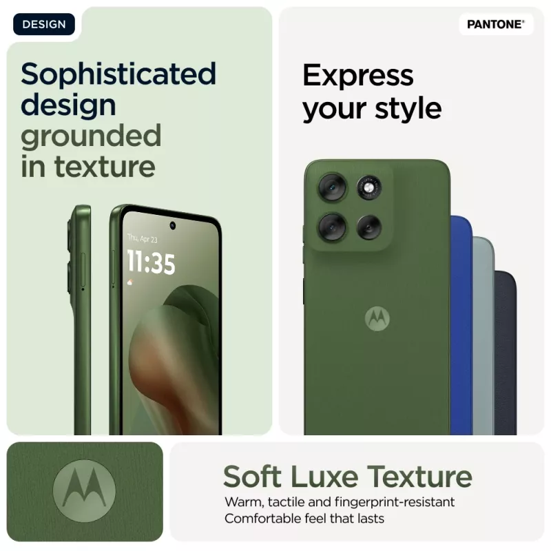 Motorola moto g56 5G smartphone de 17,1 cm (6,72 polegadas), Dual SIM (nano-SIM + eSIM), Android 15, USB-C, 8 GB, 256 GB, 5200 mAh, 120 Hz, IP68/IP69, Dill Green
