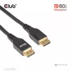 Club 3D CAC-1094 cabo DisplayPort 2.1 certificado VESA DP80 8K 240 Hz, 2 m (6,56 ft), preto