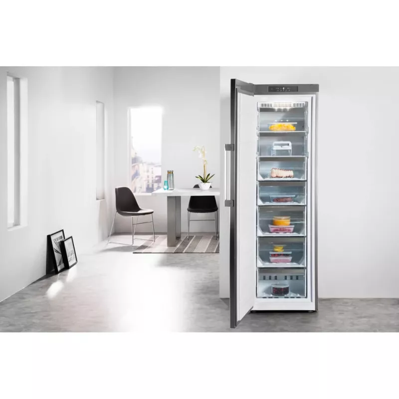 Whirlpool UW8 F2Y XBI F 2 Congelador vertical 263 L aço inoxidável