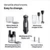 Braun MultiQuick 5 Pro MQ55755M varinha mágica 1000 W, 25+1 velocidades, pé de metal, copo, batedor, preto