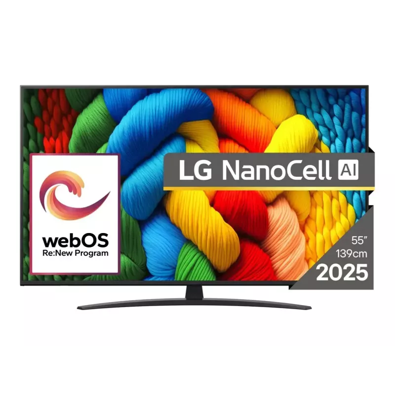 LG NanoCell NANO81 55NANO81A3A TV 138,7 cm (54,6 polegadas) 4K Ultra HD Smart TV Wi-Fi preto