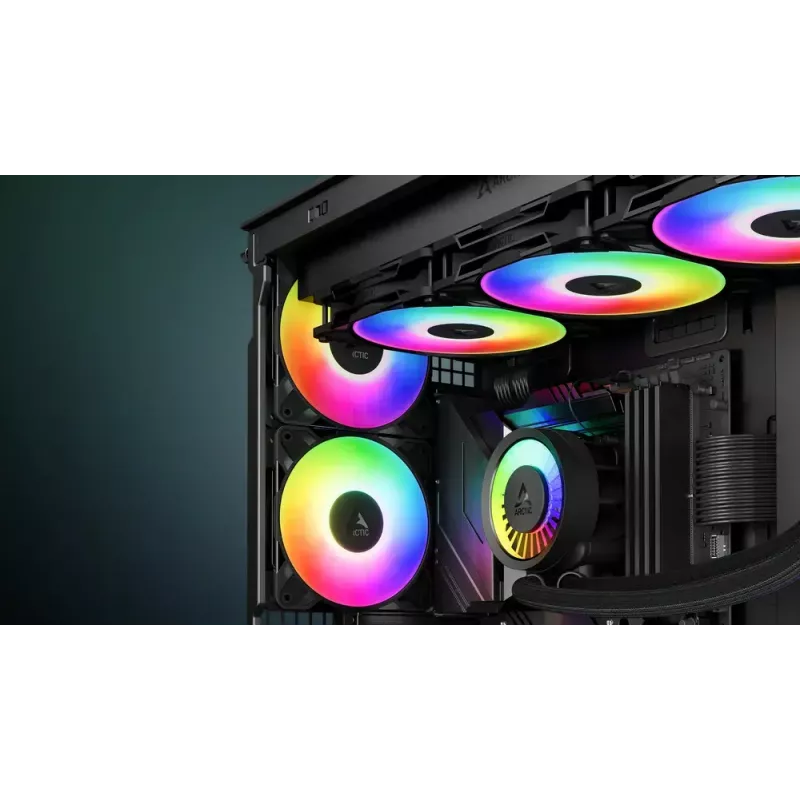 Ventoinha ARCTIC Freezer P12 Pro A-RGB 120 mm PWM 131 m³/h Preto Branco