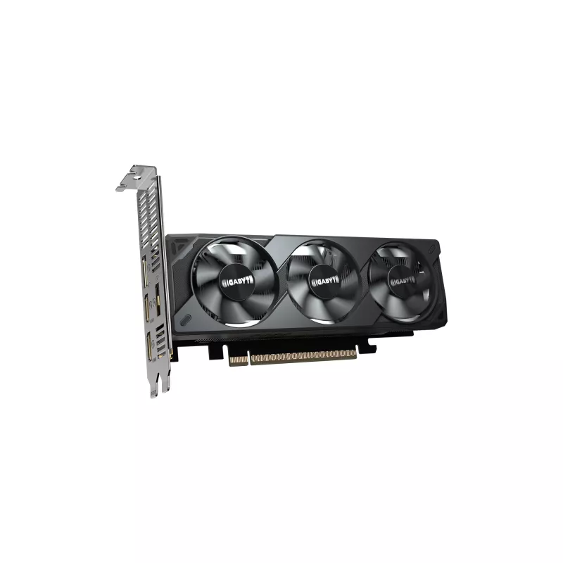 GIGABYTE GeForce RTX 5050 OC Low Profile 8G Placa gráfica - 8 GB GDDR6, 128 Bit, PCI-E 5.0, 2587 MHz Frequência do núcleo, 2 x DP, 2 x HDMI, NVIDIA DLSS 4, GV-N5050OC-8GL