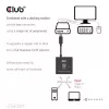 CLUB3D USB-C® comutador bidirecional de vídeo + dados + PD, USB Type-C, 2x DisplayPort, 7680 x 4320 Píxeis, Preto, 8K Ultra HD, 120 Hz