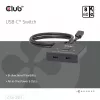 CLUB3D USB-C® comutador bidirecional de vídeo + dados + PD, USB Type-C, 2x DisplayPort, 7680 x 4320 Píxeis, Preto, 8K Ultra HD, 120 Hz
