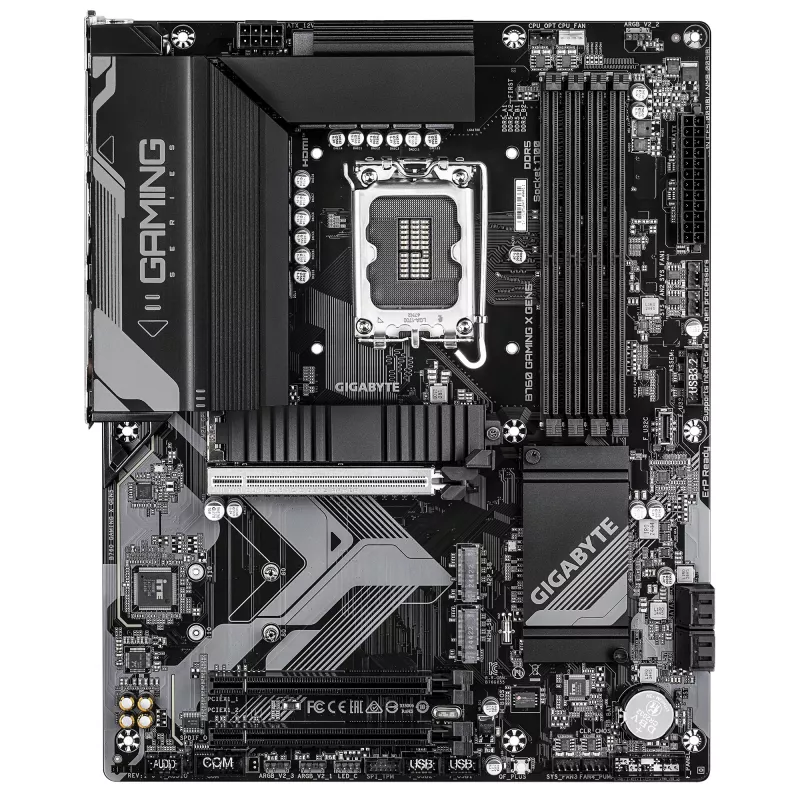Placa-mãe GIGABYTE B760 GAMING X GEN5 - Compatível com CPUs Intel Core de 14.ª geração, VRM de 8+1+1 fases, até 5600MHz DDR5, 3xPCIe 4.0 M.2, LAN 2.5 GbE, USB 3.2 Gen 2