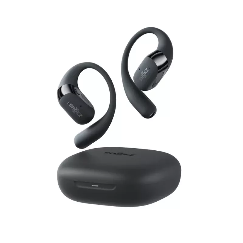 Auscultadores SHOKZ OpenFit 2+ sem fios com arco auricular, chamadas/música intra-auriculares Bluetooth preto