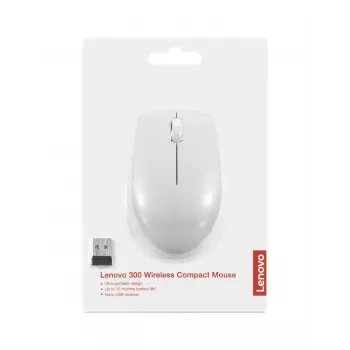 Rato compacto sem fios Lenovo Compact Mouse com pilha – ambidestro, 1000 DPI, HF-Wireless, 3 botões, cinzento