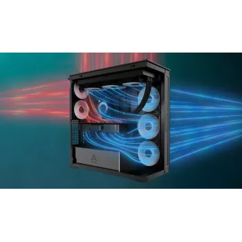 Caixa para PC ARCTIC Xtender (Mirror Black) Midi-Tower preto