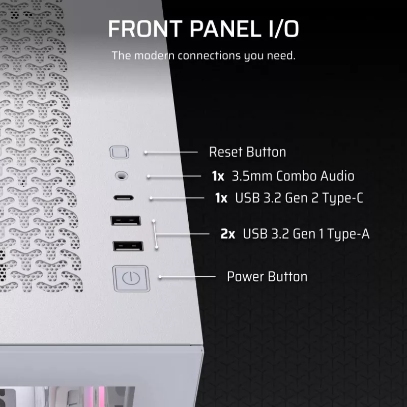 CORSAIR Midi Tower 3500X RS-R ARGB branco