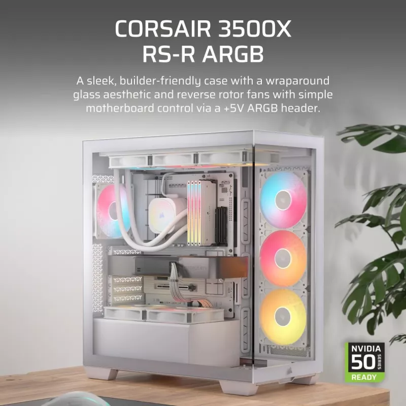 CORSAIR Midi Tower 3500X RS-R ARGB branco