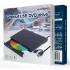 Gembird DVD-USB-031 gravador de DVD externo slim, USB-C / USB 3.1, preto
