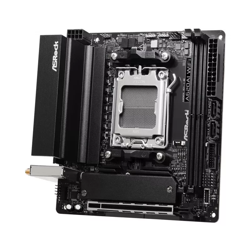 Placa-mãe ASRock A620AI Wi-Fi AM5 AMD A620A 2 X DDR5 1 X HDMI 2.1 Tmds/frl 8g compatível mITX