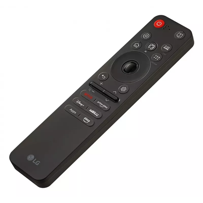 LG MR25GA AI Magic Remote comando para TV, reconhecimento de voz, ponteiro com roda de deslocamento, Bluetooth, preto