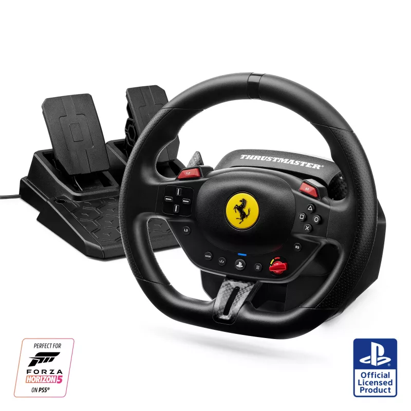 Thrustmaster T98-P FERRARI 296 GTB preto volante + pedais PC, PlayStation 4, PlayStation 5