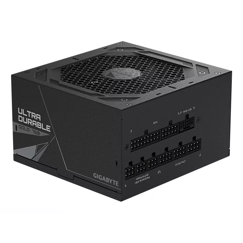 GIGABYTE UD750GM PG5 V2 fonte de alimentação – PCIe Gen 5.1, 80 PLUS Gold, estrutura totalmente modular, ventoinha de 120 mm, compatível com ATX 3.1, ficha EU