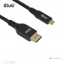 CLUB3D CAC-1563 Cabo de vídeo adaptador 2 m USB Type-C DisplayPort preto