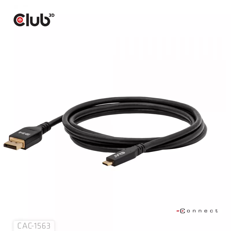 CLUB3D CAC-1563 Cabo de vídeo adaptador 2 m USB Type-C DisplayPort preto