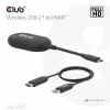 CLUB3D Wireless USB-C® para HDMI™, 1920 x 1080 píxeis, transmissor e recetor AV, com fios e sem fios, preto, HDCP