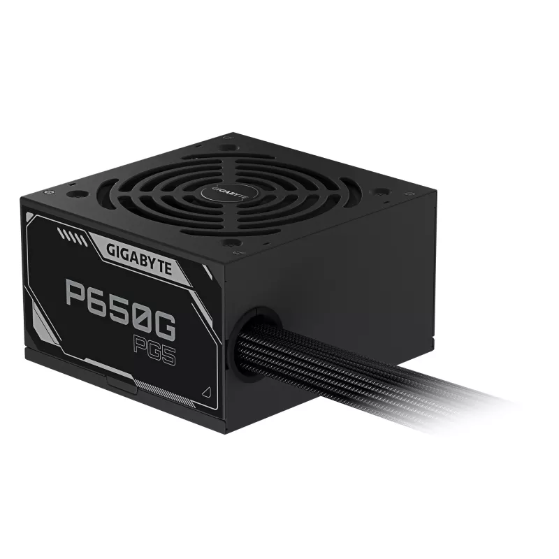 GIGABYTE P650G PCIE 5.1 fonte de alimentação – PCIe 5.1, 80 PLUS Silver, ventoinha 120mm, compatível ATX 3.1, ficha EU