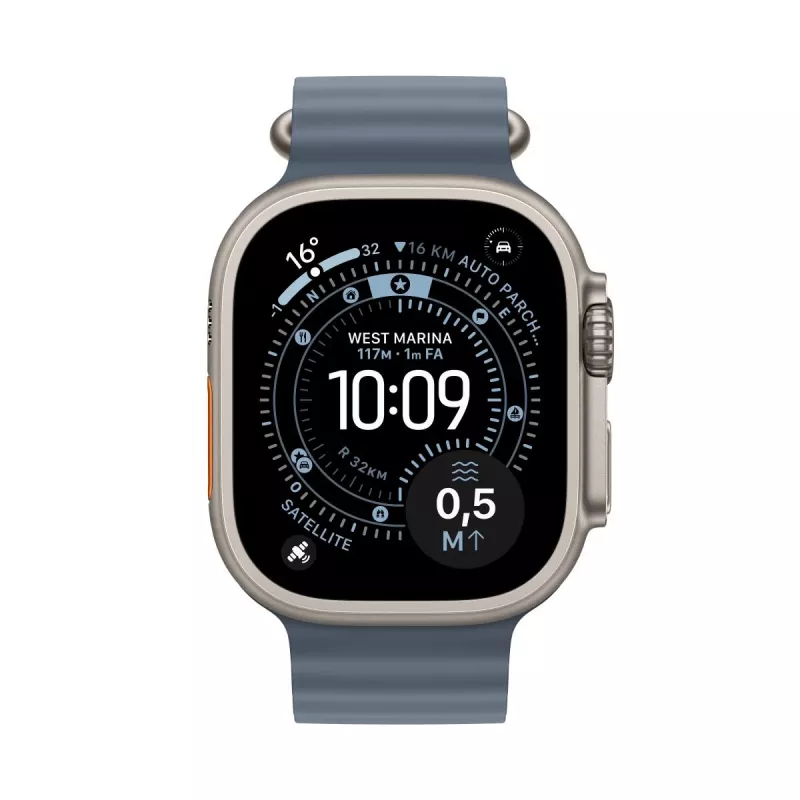 APPLE Watch Ultra 3 (2025) LTE 49mm caixa de titânio com Ocean Band - azul